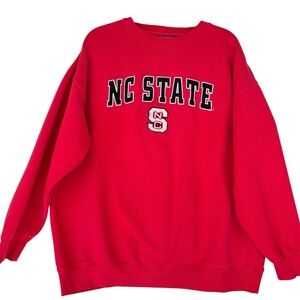 Vintage NC State Red Crewneck Sweatshirt Sz XL Team Addition Apparel Wolfpack